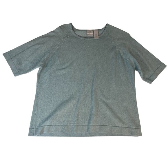 Emma & James Liz Claiborne Sweater Knit Top Women's Sz L Acrylic Crewneck Raglan - Picture 1 of 4